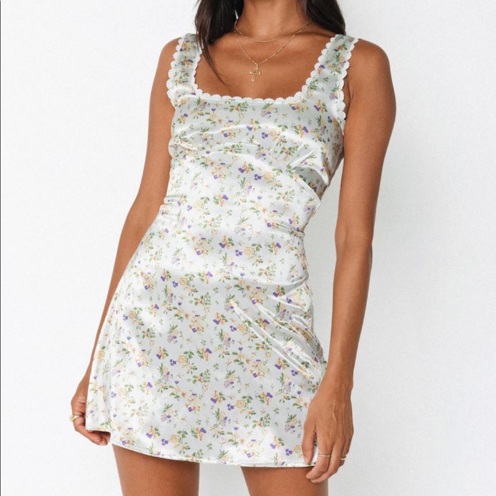 NWT! Princess Polly Berlin Floral Satin Mini Dress